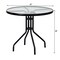 Costway 32&#x27;&#x27;Outdoor Patio Round Table Tempered Glass Top